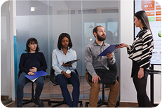 Recruiters in meeting